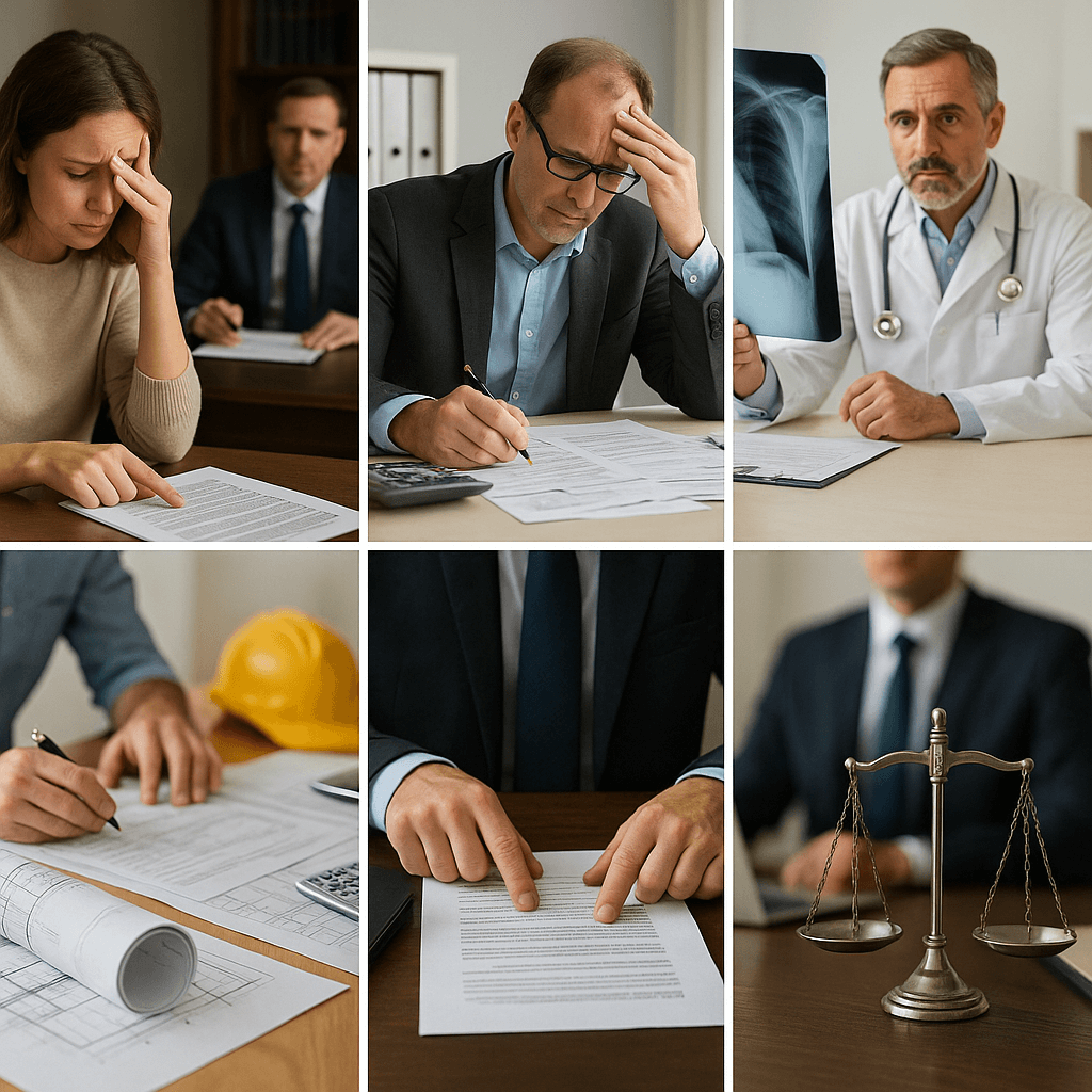 Tipos de negligencias profesionales que gestionamos